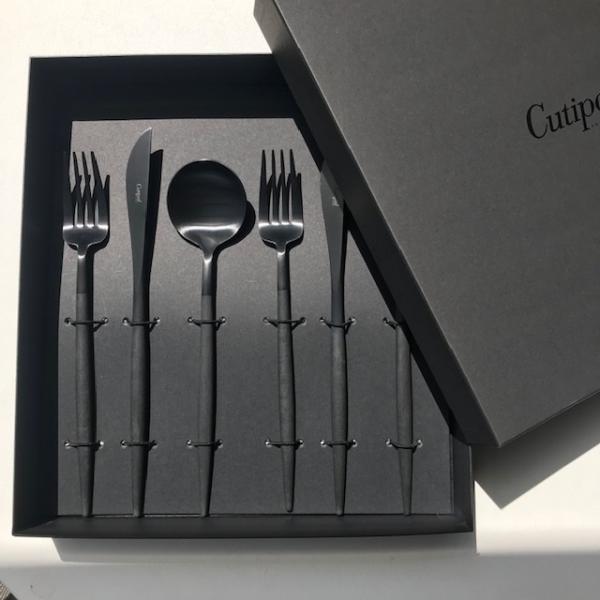 Cutipol GOA Black×Black クチポール　ディナーセット Amazon | 【正規品】Cutipol (クチポール) GOA (ゴア) ブラックx