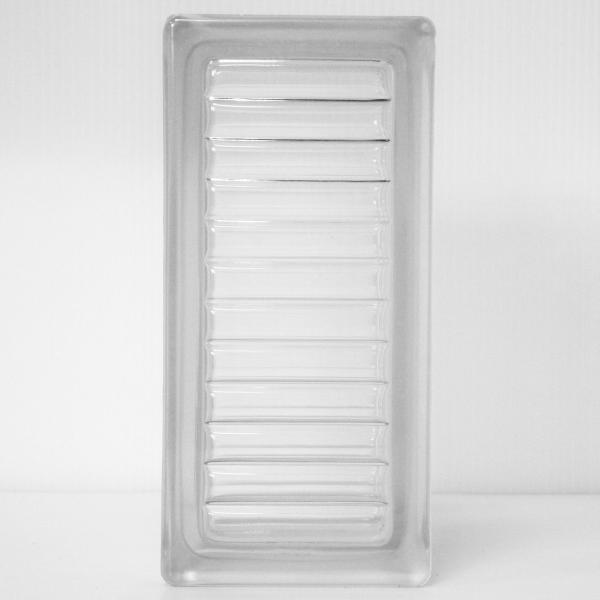10個セット 送料無料 ガラスブロック 厚み80mmクリア色偏光性平行ハーフgb0380h-10p