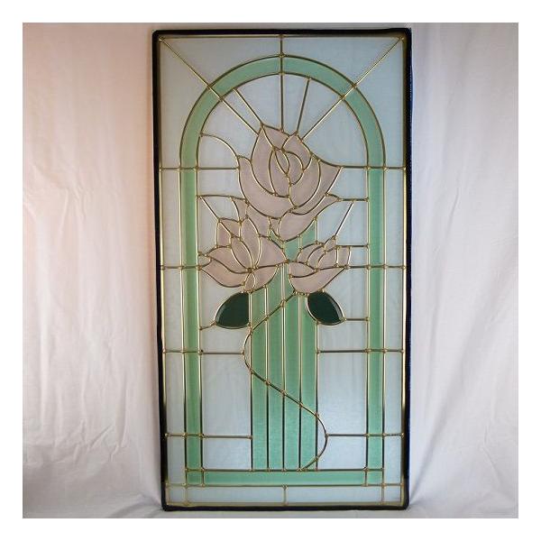 ステンドグラスパネルWelcome Rose(1415) 1412値下げ ステンド グラス ステンドグラス ステンドガラス デザインパネル