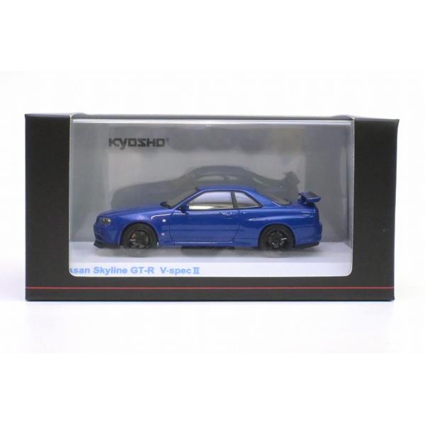 京商 ☆ 1/43 日産 スカイラインGT-R/R34 VスペックII (ベイサイドブル