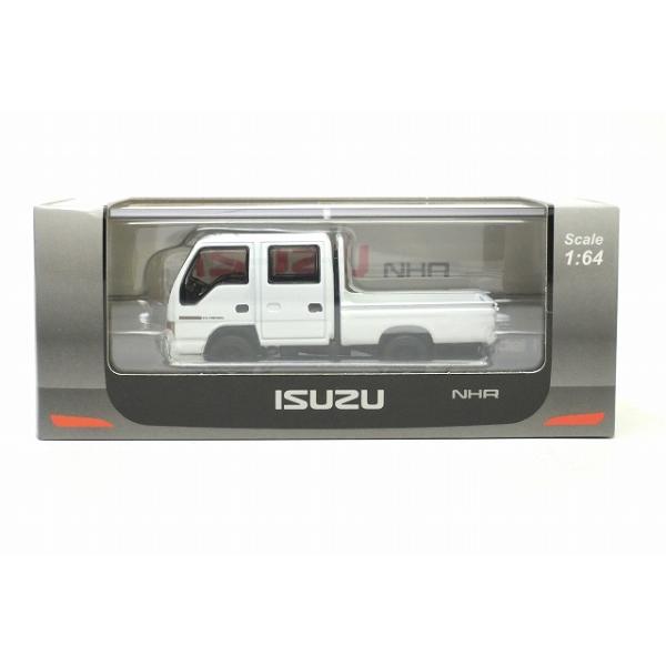 1/64 いすゞ エルフ (NHR) ダブルキャブ 小型トラック- ホワイト LHD