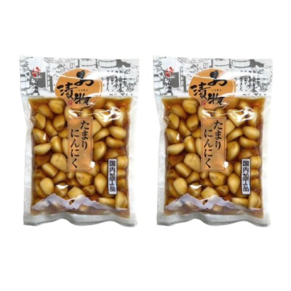 たまり醤油ににんにくをじっくり漬け込みました。 醤油は本醸造醤油を使用して漬けてありますので、香りも一段と良く、食欲をそそります。【内容量】160ｇ×2袋【原材料・成分】にんにく、生姜、くこの実、 漬け原材料【糖類（砂糖、ぶどう糖果糖液糖）...