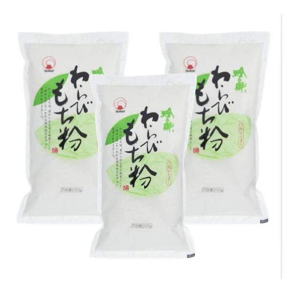 ■商品説明国産甘藷澱粉100％のわらびもち粉です。なめらかでぷるんとしたわらび餅を手軽にお作りいただけます。◆原材料名甘藷澱粉（甘藷(国産)）◆栄養成分表示(100gあたり) エネルギー　332kcal、たんぱく質　0.1g、脂質　0.2g...