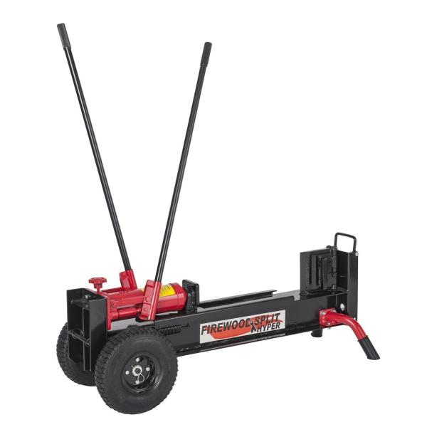 電気やガソリン不要の環境に優しい手動式薪割機です。ゴムの付いたサポート脚がしっかり地面に固定し、安定性抜群。大型タイヤが付いておりますので凸凹道や段差のある所でも移動がラクに出来ます。薪分割ガイドが付いて、薪が割れやすくなっています。個人宅...