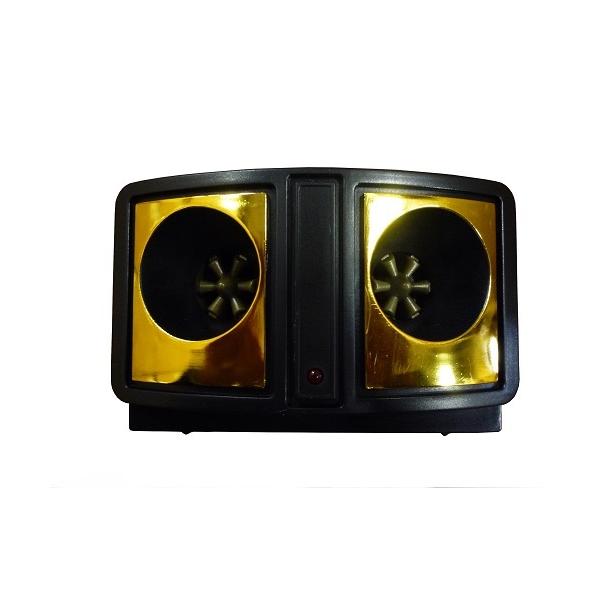 ネズミは７７ｄB（デシベル）以上の音圧では餌や水分を取らなくなり、隠れ場所からも移動し始めます。自動で超音波を３００００ヘルツから９６０００ヘルツの間で放出し、ネズミが一定の超音波の音波に対し免疫性をもたせる事を予防します。音波調節ツマミは...