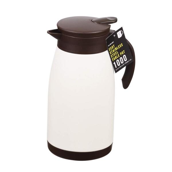 ●製品サイズ:(約)幅14.5×奥行11×高さ22.5cm●品名:ステンレス製卓上用まほうびん●実容量:1.0L ●保温効力:58度以上(10時間)、保冷効力:13度以下(10時間)● 素材・材質:本体内側/18-8ステンレス鋼、本体外側/...