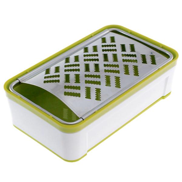 快速 スーパーおろし器　３D おろし金 ホワイト＆グリーン