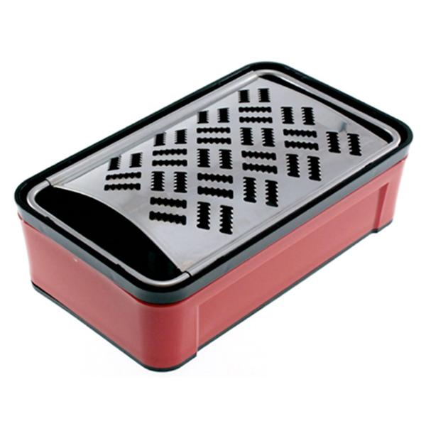 快速 スーパーおろし器　３D おろし金 ブラック＆レッド