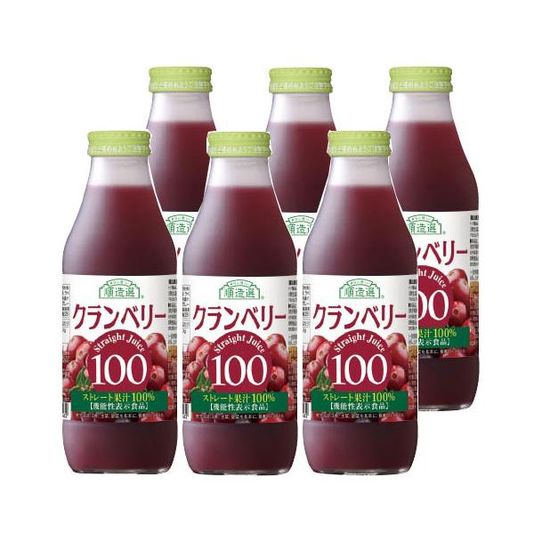 マルカイ 順造選 クランベリージュース100 500ml×6本(機能性表示食品) グランベリージュース