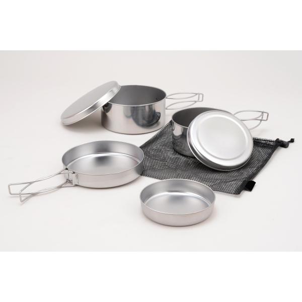 日本製 ツーリングクッカーセット 6PC 収納袋付 Made in TSUBAME