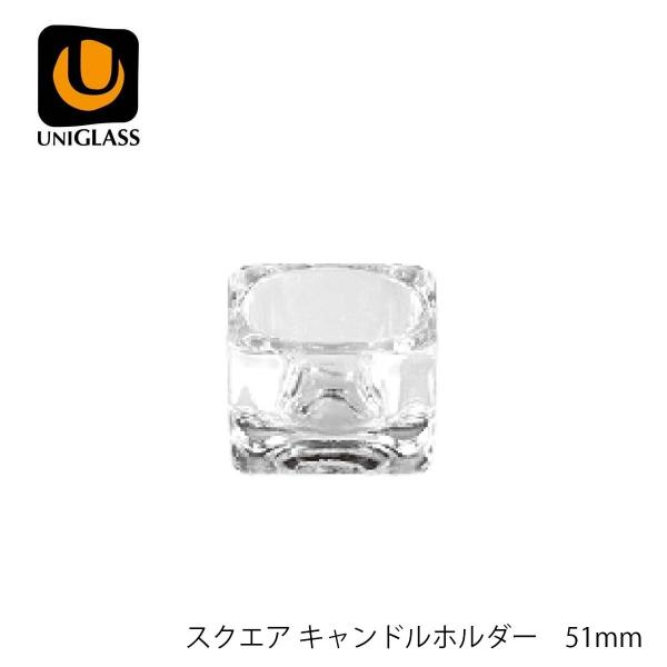 UNIGLASS ユニグラス スクエア キャンドルホルダー 6個セット YIOULA Glassworks ブルガリア製