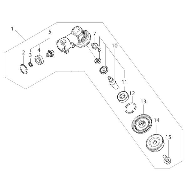 マキタ makita 40Vmax 充電式 草刈機 MUR017GZ 用 ギヤケース