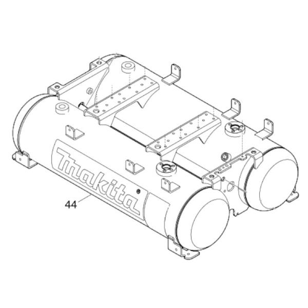 マキタ makita エアコンプレッサ AC500XL用 タンクコンプリート マキタ makita エアコンプレッサ AC500XL用 タンクコンプリート