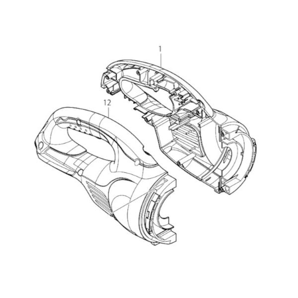 マキタ makita 18V 充電式クリーナ CL180FDZ 用青 ハウジングセット品