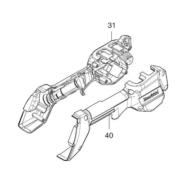 マキタ makita 充電式草刈機 MUR369WDZ用 グリップセット品 183N26-2