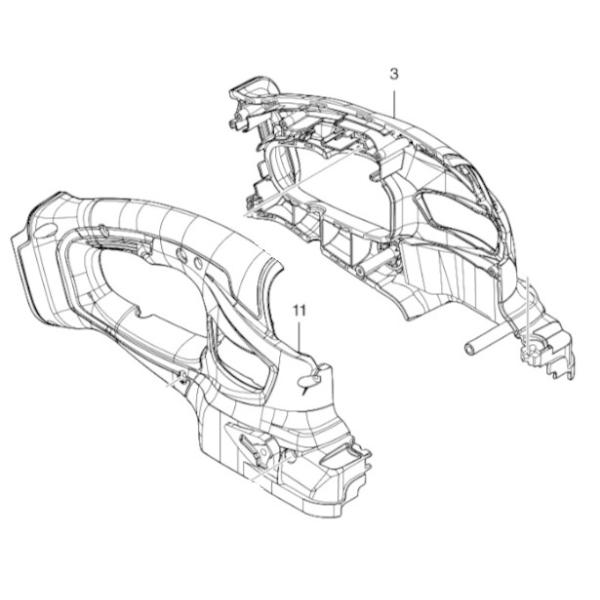 マキタ makita 18V 300mm 充電式生垣バリカン MUH307DZ 用ハンドル