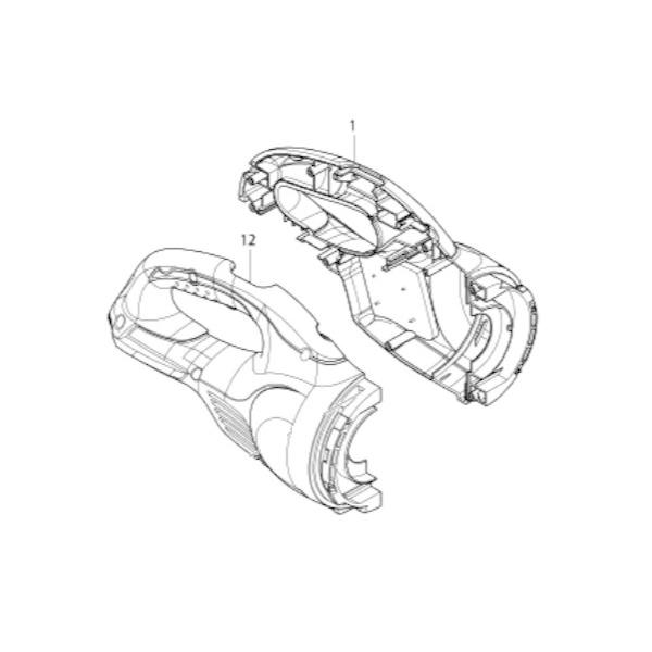 マキタ makita 14.4V 充電式クリーナ CL141FDZW用 ハウジングセット品