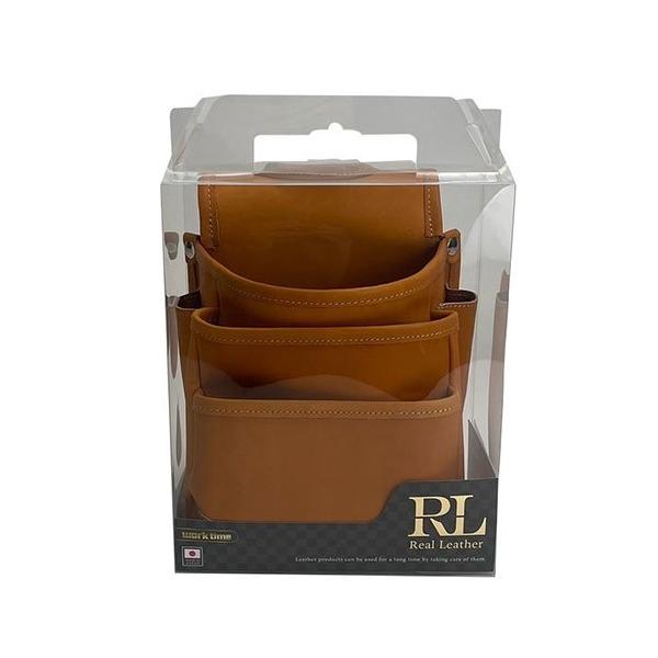 コヅチ KOZUCHI 革製腰袋3段 キャメル 腰袋 ツールポーチ 釘袋 建設