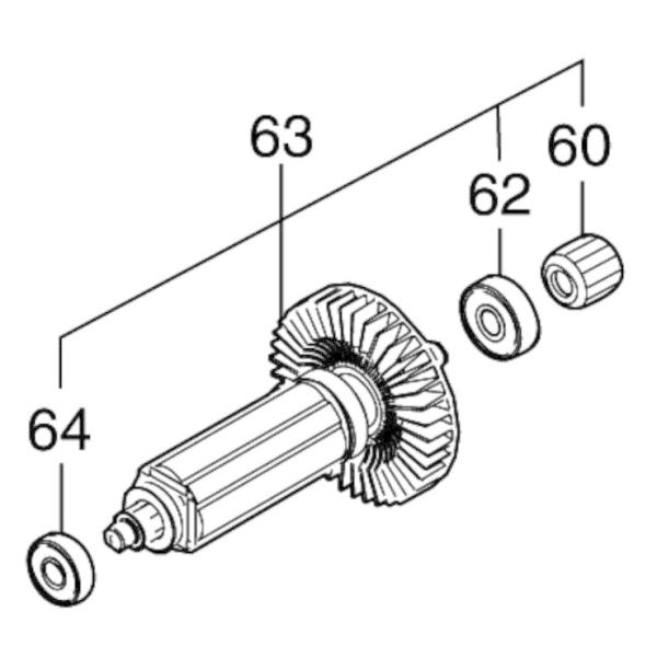 マキタ makita 充電式草刈機 MUR369WDZ用 ロータアッセンブリ 519586-8