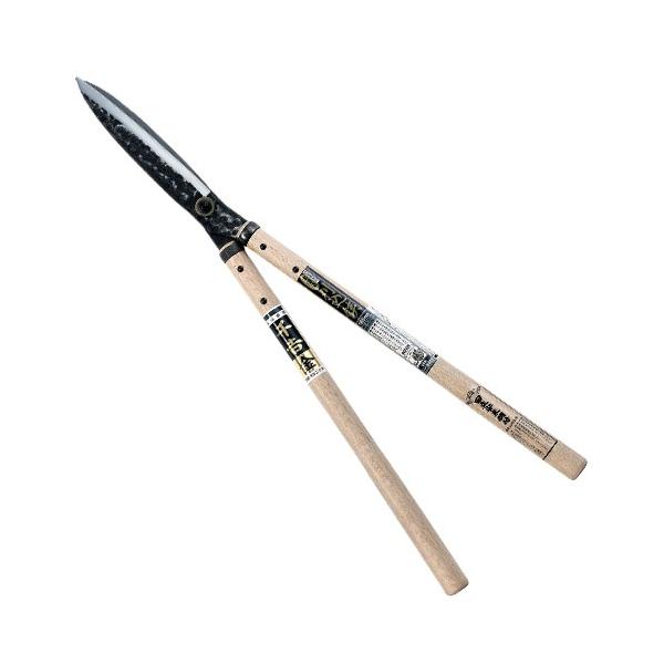 栄吉之作 大型刈込鋏 約65cm 古道具 木柄 昭和レトロ 庭師道具 枝切鋏 刈込鋏 全長65cm 植木鋏 剪定鋏 園芸用品 庭木 伐採 造園用