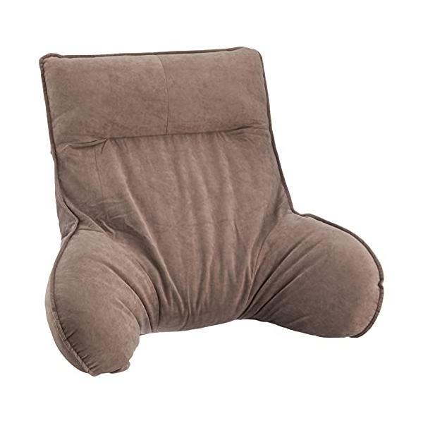 他サイト： ドウシシャ 座椅子 ラクラクいつでも背もたれ 肘付き ATBL-BR 背もたれクッション ハイバック 7段階リクライニング 転倒防止ストッパーの商品画像