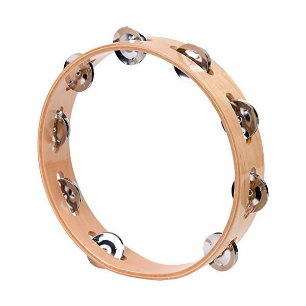 他サイト： KC タンバリン 丸型 木製 ナチュラルカラー 24cm TW-24/9の商品画像