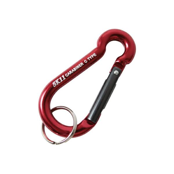 SK11 ∀藤原産業 【SAC-770Cレッド】SK11 アルミカラビナ C