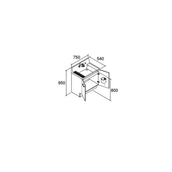 INAX/LIXIL sAyAR3N-755SYz~hO[h ʉϑ{ ^Cv ʒn VOo[V[ Ԍ750mmkHJl