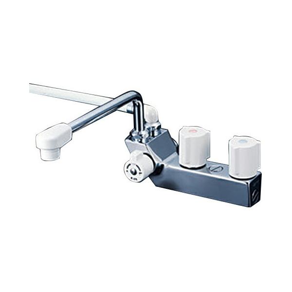 KVK 台付2ハンドル KF207R KVK KF207R デッキ形一時止水付2ハンドルシャワー(右側シャワー