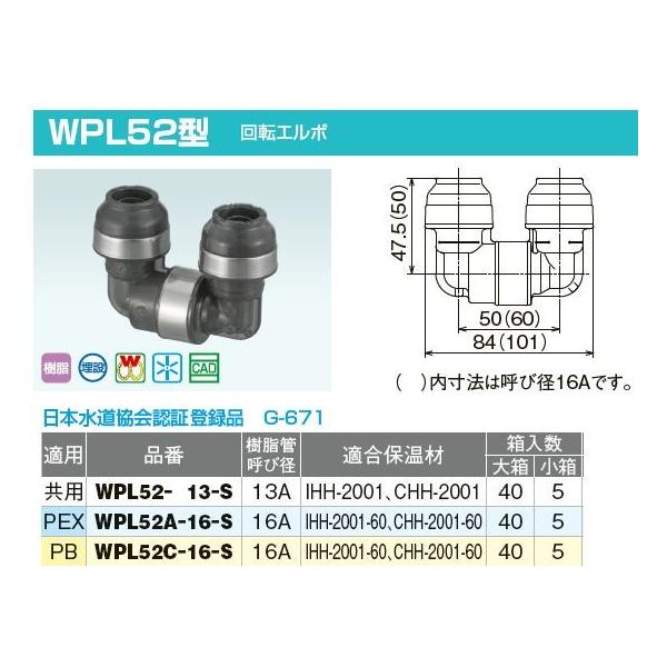 オンダ製作所 ダブルロックジョイント 13エルボ オンダ製作所【WPL52-13-S】ダブルロックジョイントP WPL52型 回転