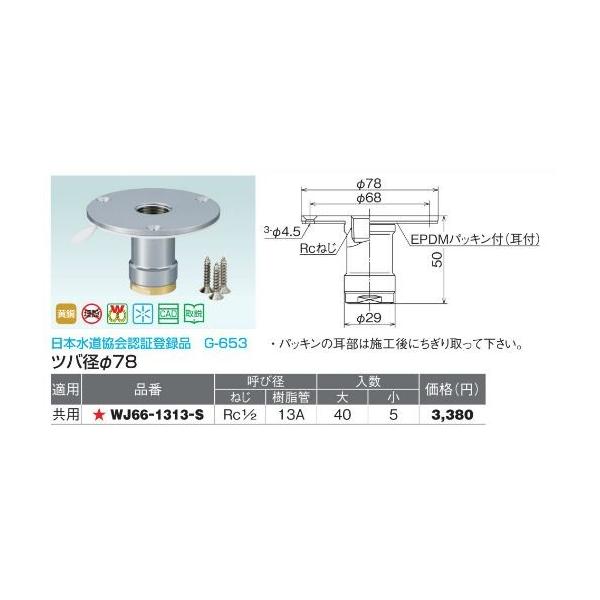 オンダ製作所【WJ66-1313-S】ダブルロックジョイント WJ66型