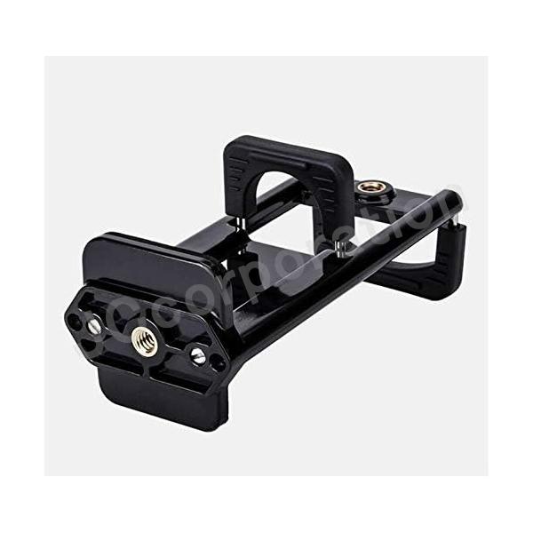 これ１つでスマートフォンもタブレットも同時に三脚に固定できる便利なホルダーです。本体サイズ58〜95mmまでのスマートフォンを固定でき、タブレット端末であれば110mmから175mmまでのサイズの端末を取り付けることができます。底面に１／４...