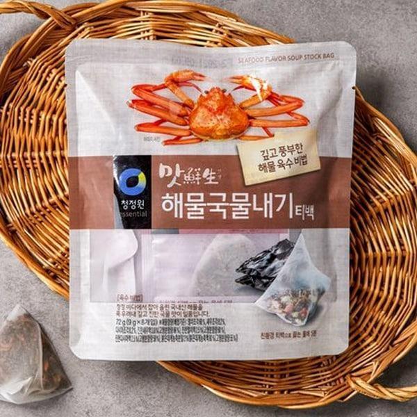 [清浄園] マッ鮮生 魚介だしパック 海鮮ダシ / 9g×8パック だし汁 韓国調味料 韓国料理