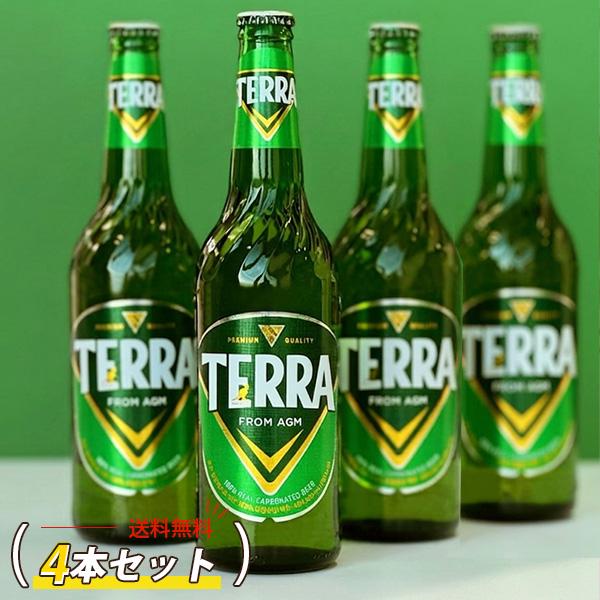 [眞露] JINRO テラビール 瓶ビール 4本セット 正規品 / 500ml×4本 TERRA 眞露ビール 韓国ビール