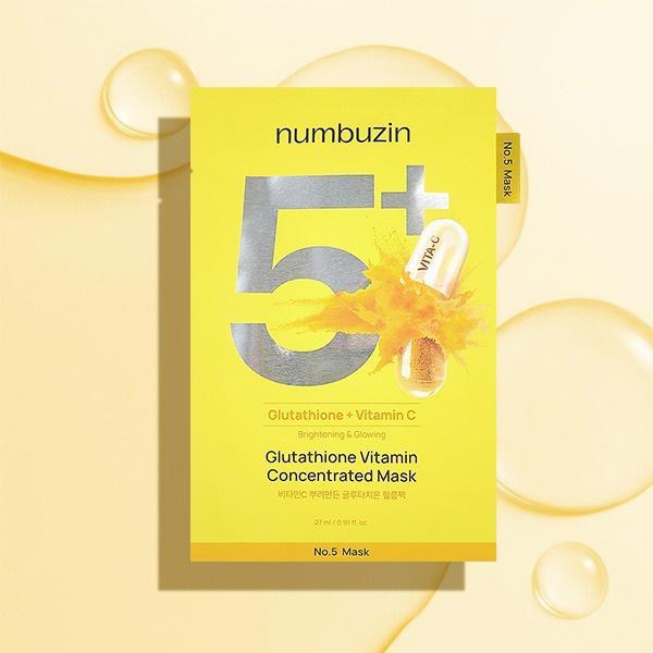 numbuzin] ナンバーズイン 5番 白玉グルタチオンCふりかけマスク / 1枚