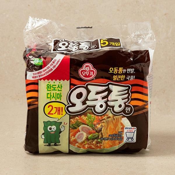 [オットギ] オドントン麺 / 120gx5個 太麺 韓国ラーメン 袋ラーメン 韓国らーめん
