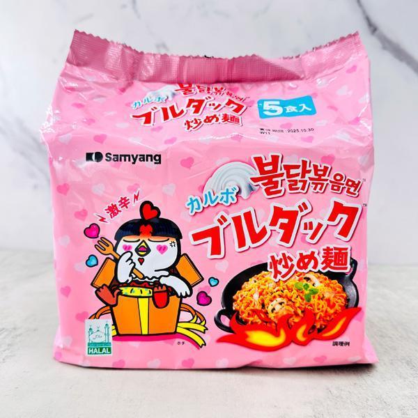 [三養] カルボブルダック炒め麺 / 130g×5個入パック カルボナーラプルダック 韓国ラーメン 火鶏炒め麺 日本パッケージ