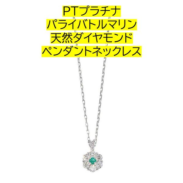 PTプラチナ パライバトルマリン ・ダイヤモンド ネックレス