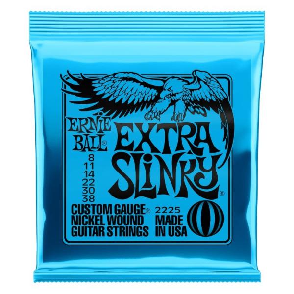 ERNIE BALL Extra Slinky Nickel Wound Electric Guitar Strings 08-38 #2225