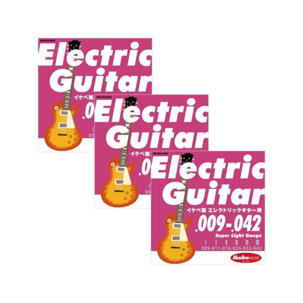Ikebe Original Electric Guitar Strings CPx GLM^[p 009-042 [Super Light Gauge/IKB-EGS-0942] ×3Zbg