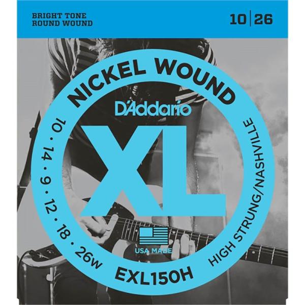 D�fAddario XL Nickel Electric Guitar Strings EXL150H (High-Strung�C Nashville Tuning/10-26)