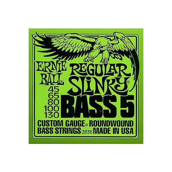 ERNIE BALL Custom Gauge Round Wound Bass 5-Strings/ 2836 REGULAR SLiNKY