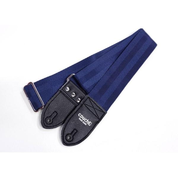 Couch Guitar Strap Recycled Navy Seatbelt