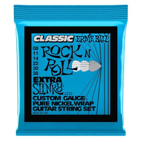 ERNIE BALL �y�������Z�Z�[���z Extra Slinky Classic Rock n Roll Pure Nickel Wrap Electric Guitar Strings #2255