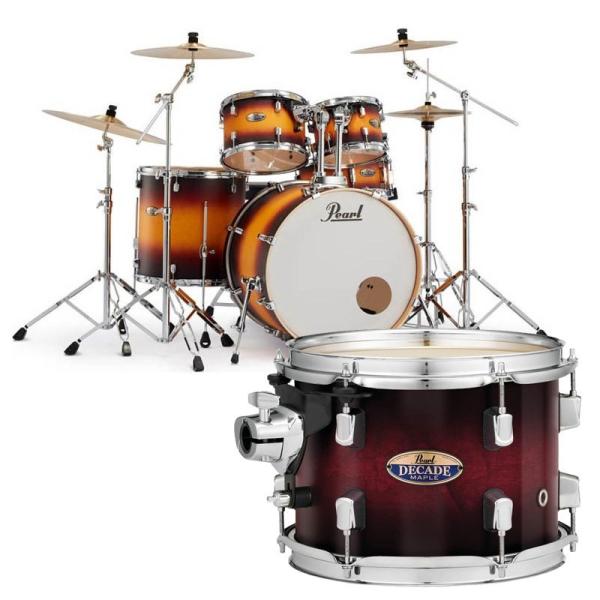 Pearl Decade Maple Ready Set Go VothtZbg `Two Crash Cymbal Version` - Gloss Deep Red Burst [DMP825S/C-2CSN #26...