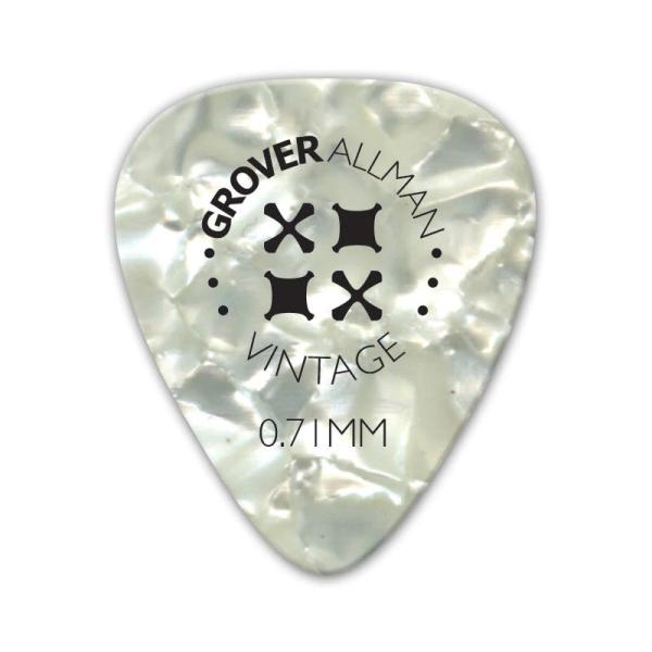 Grover Allman Vintage Celluloid Pro Picks 0.71mm [White]