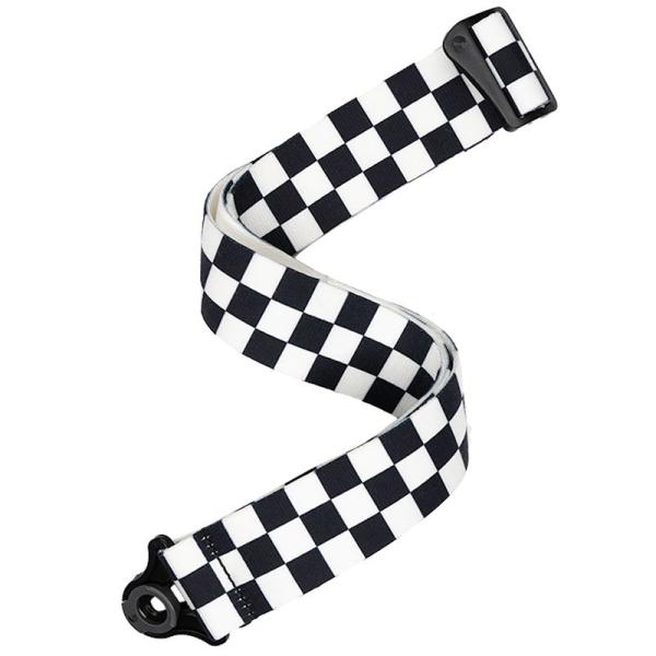 D�fAddario �y�t���Z�[���z Auto Lock Guitar Strap�m50BAL13/Skater Checkerboard BK/WH�n