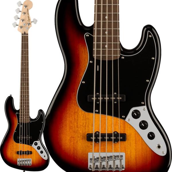 Squier by Fender Affinity Series Jazz Bass V (3-Color Sunburst/Laurel)