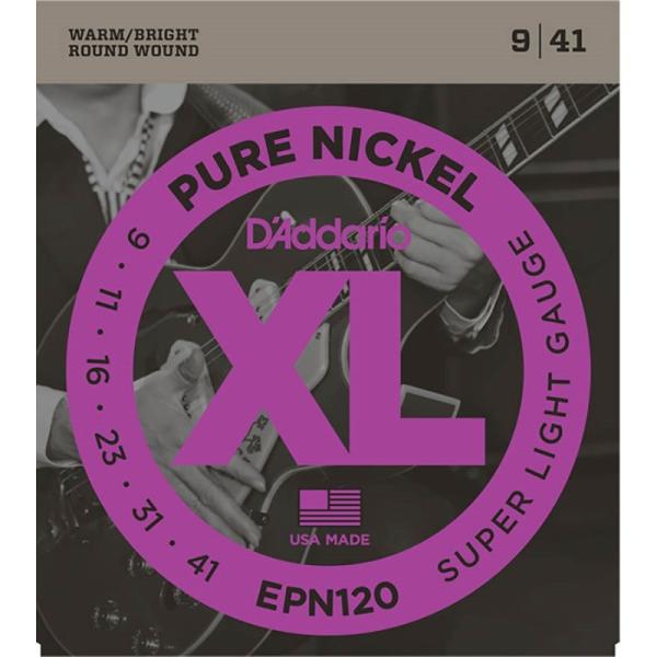 DfAddario yubNtCf[Z[z XL Pure Nickel Round Wound EPN120 (Super Light/9-41)