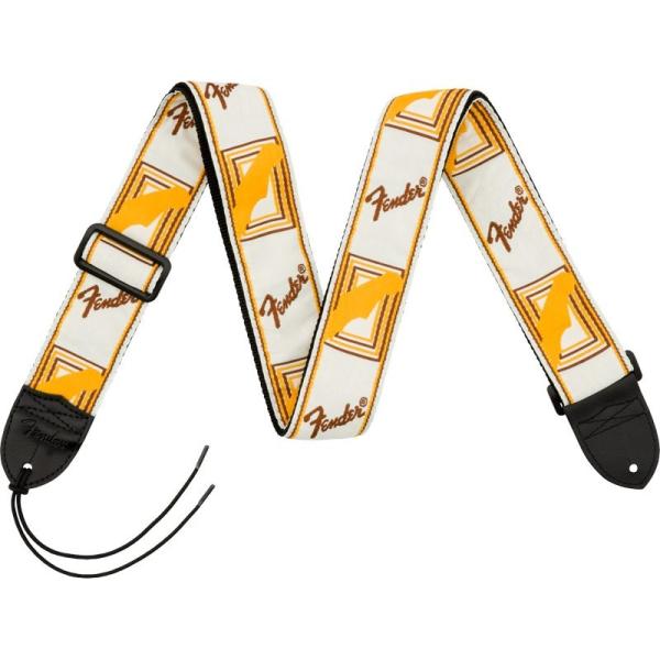Fender USA Monogrammed Strap White/Brown/Yellow(#0990683000)